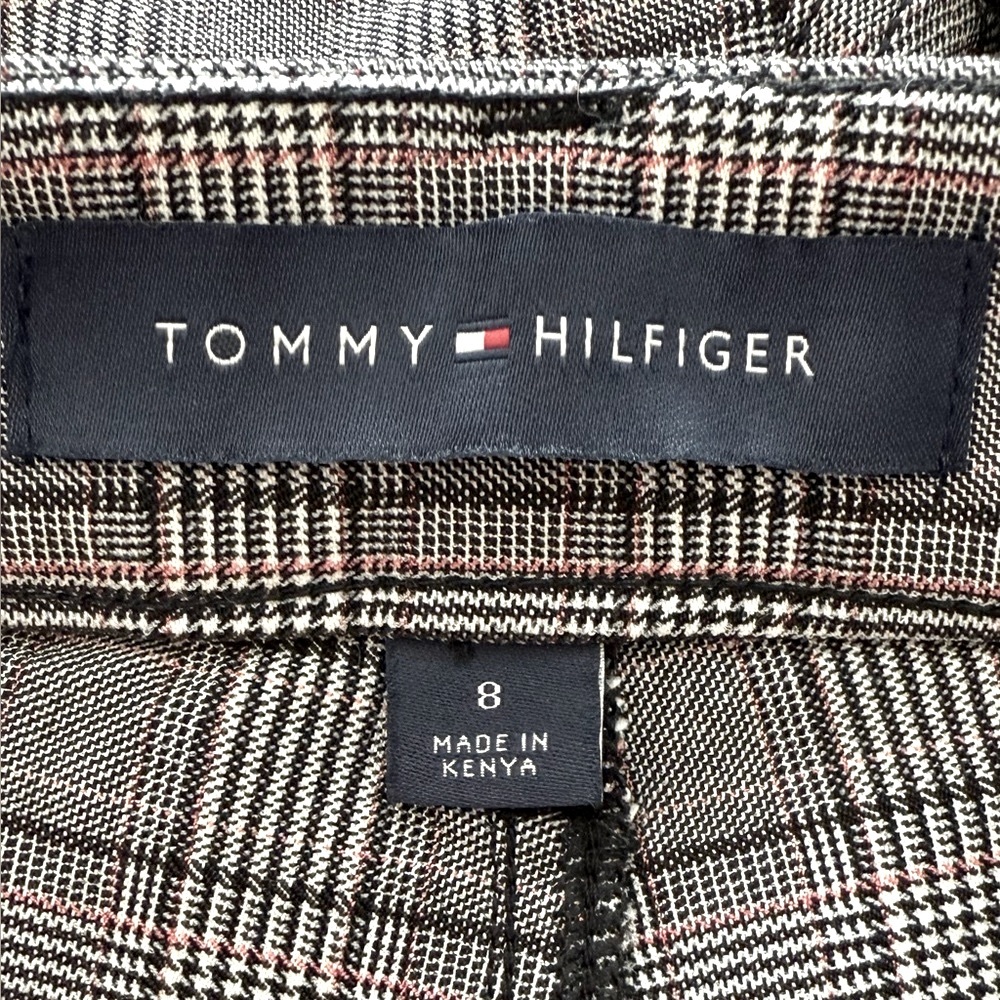 Tommy Hilfiger Straight Leg Stretch Plaid Pant, Size 8 - Picture 4 of 6
